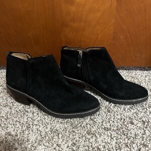 Sam Edelman Pryce Black Suede Booties Size 7